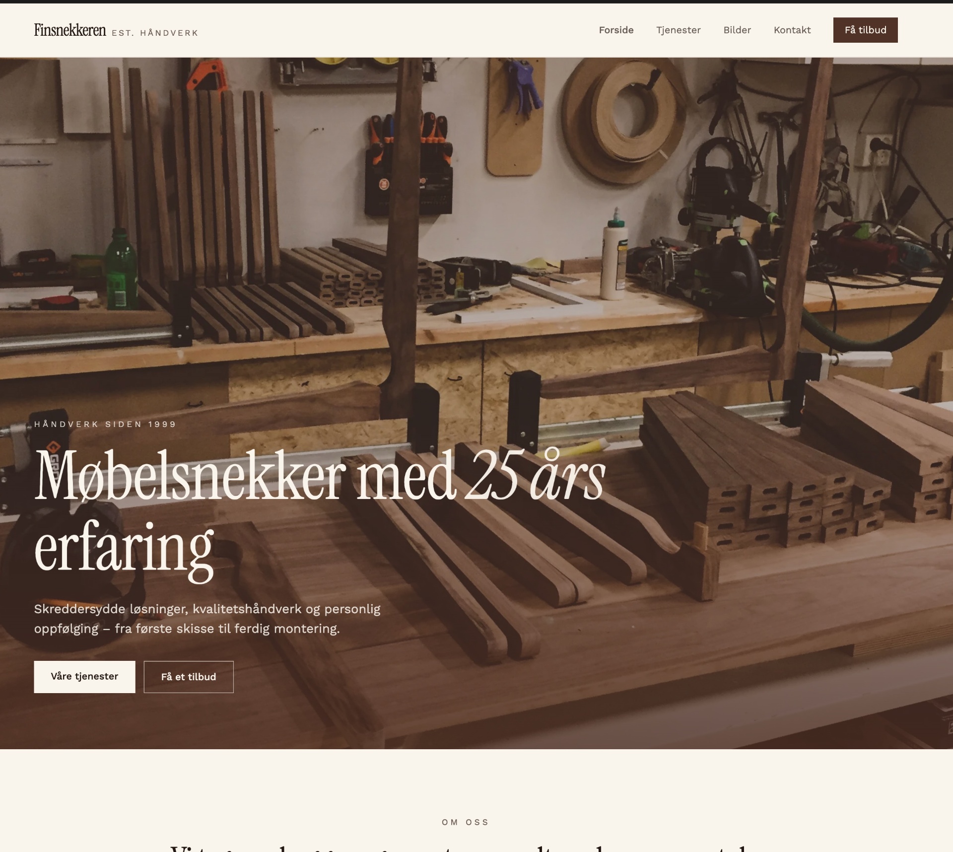Nettside laget for Finsnekkeren